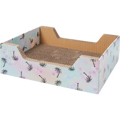 Frisco Frisco Step-In Cat Scratcher Toy with Catnip, Tropical Palm Tie Dye