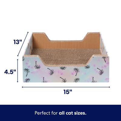 Show full view: Frisco Step-In Cat Scratcher Toy with Catnip, Tropical Palm Tie Dye slide 2 of 6