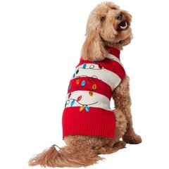 Frisco String Christmas Lights Dog & Cat Christmas Sweater, 1 count, Large
