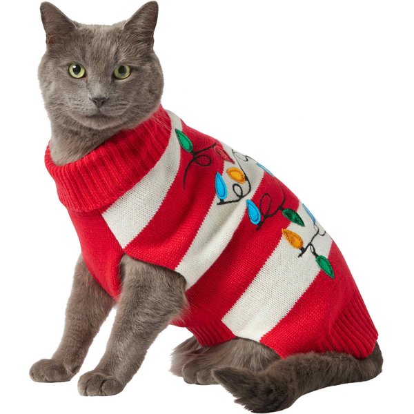 FRISCO String Christmas Lights Dog Cat Christmas Sweater,