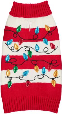 Show full view: Frisco String Christmas Lights Dog & Cat Christmas Sweater, 1 count, Small slide 4 of 9
