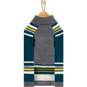 Frisco Striped Bone Dog & Cat Sweater, Small