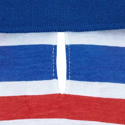 Show full view: Frisco Striped Dog & Cat Polo Shirt, Red & Blue, Small slide 5 of 11