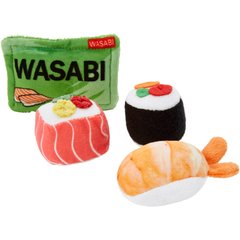Frisco Sushi Plush Cat Toy with Catnip, 4 count