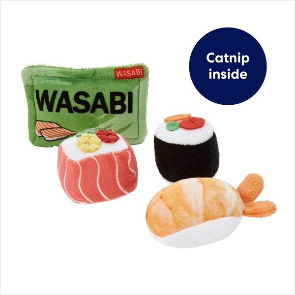 Frisco Sushi Plush Cat Toy with Catnip