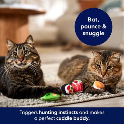 Show full view: Frisco Sushi Plush Cat Toy with Catnip, 4 count slide 4 of 6