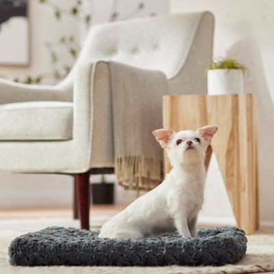 Frisco Frisco Swirl Dog Crate Mat, Gray, 18"