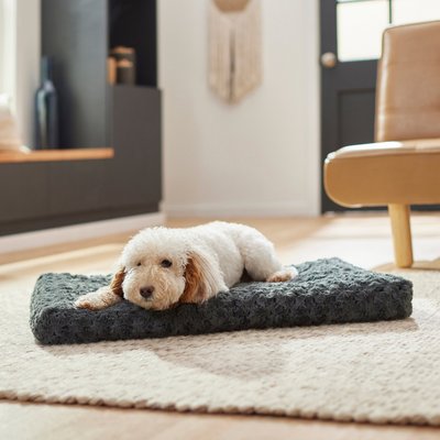 Frisco Frisco Swirl Dog Crate Mat, Gray, 24"