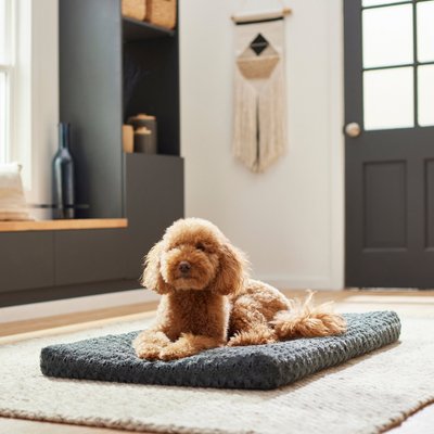Frisco Frisco Swirl Dog Crate Mat, Gray, 42"