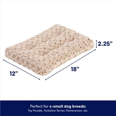 Show full view: Frisco Swirl Dog Crate Mat, Mocha, 18" slide 2 of 8