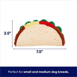 Frisco Taco Plush Squeaky Dog Toy, Small/Medium slide 2 of 6