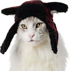 Frisco Tartan Plaid Dog & Cat Trapper Hat, Red, X-Small/Small slide 1 of 7