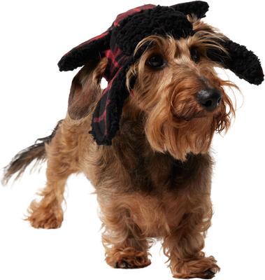 Show full view: Frisco Tartan Plaid Dog & Cat Trapper Hat, Red, X-Small/Small slide 3 of 9