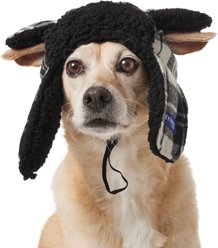 Frisco Tartan Plaid Dog & Cat Trapper Hat, White, Medium/Large