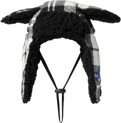 Show full view: Frisco Tartan Plaid Dog & Cat Trapper Hat, White, X-Small/Small slide 4 of 9