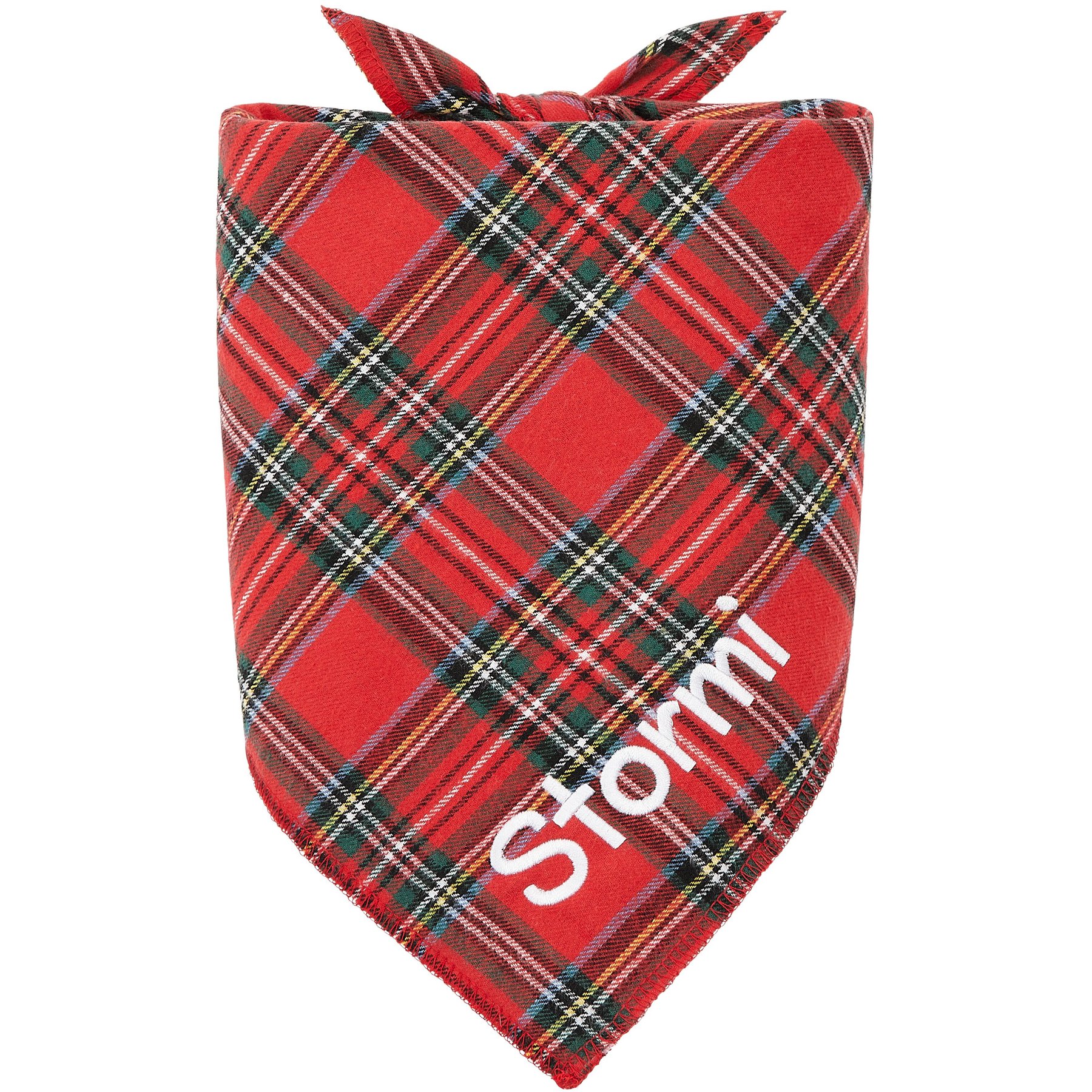 Frisco Tartan Plaid Embroidered Personalized Dog & Cat Bandana, Medium