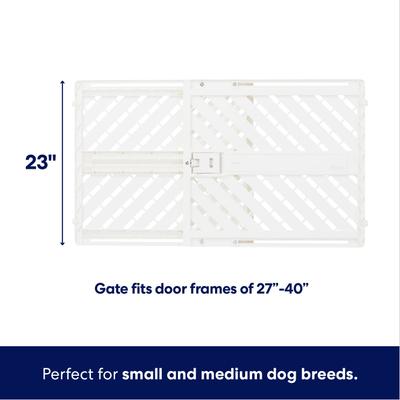 Show full view: Frisco Tension Mounted Plastic Dog Gate, White, 23-in slide 2 of 8