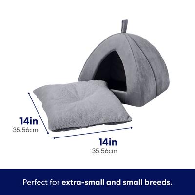 Show full view: Frisco Tent Covered Cat & Dog Bed, Gray, Small slide 3 of 8