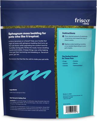 Show full view: Frisco Terrarium Sphagnum Moss Reptile Bedding, 4-qt slide 2 of 6