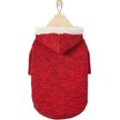 Show in main carousel: Frisco Textured Knit Dog & Cat Hoodie, Heather Red, XX-Large slide 1 of 8