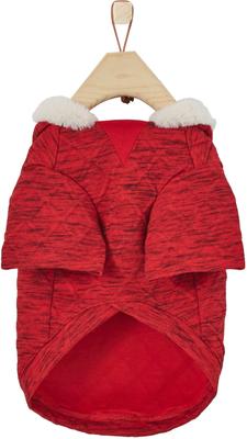 Show full view: Frisco Textured Knit Dog & Cat Hoodie, Heather Red, XXX-Large slide 6 of 9