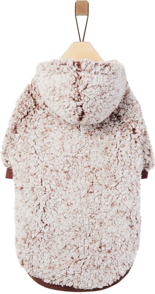 Show full view: Frisco Textured Wubby 2-Tone Fleece Dog & Cat Hoodie, Brown, X-Large slide 3 of 9