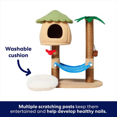 Show full view: Frisco Tiki Hut 31" Cat Tree & Condo slide 4 of 7