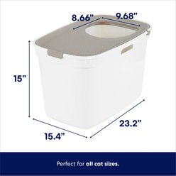 Frisco Top Entry Cat Litter Box, Extra Large, Gray, 23-in slide 2 of 5