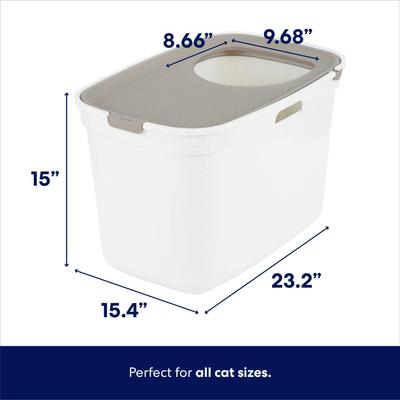 Show full view: Frisco Top Entry Cat Litter Box, Extra Large, Gray, 23-in slide 3 of 7