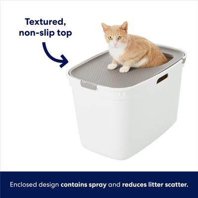 Show full view: Frisco Top Entry Cat Litter Box, Extra Large, Gray, 23-in slide 4 of 7