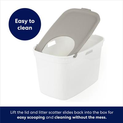 Show full view: Frisco Top Entry Cat Litter Box, Extra Large, Gray, 23-in slide 5 of 7
