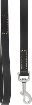 Show full view: Frisco Top Grain Leather Leash, Black, Medium: Width: 5/8th'', Length 6ft slide 2 of 5