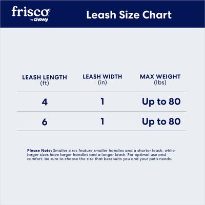 Show full view: Frisco Traffic Leash with Dual Padded Handles & Poop Bag Dispenser, Black, 6-ft long, 1 count slide 5 of 7