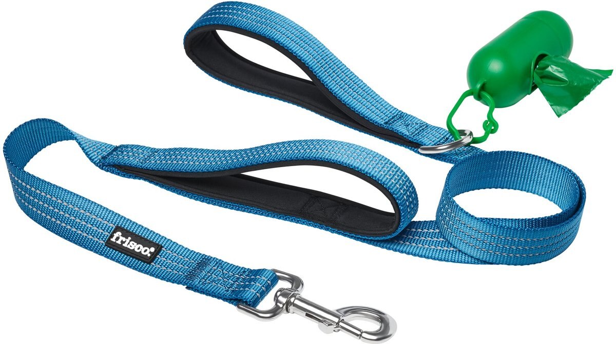 Frisco Traffic Leash with Dual Padded Handles & Poop Bag Dispenser