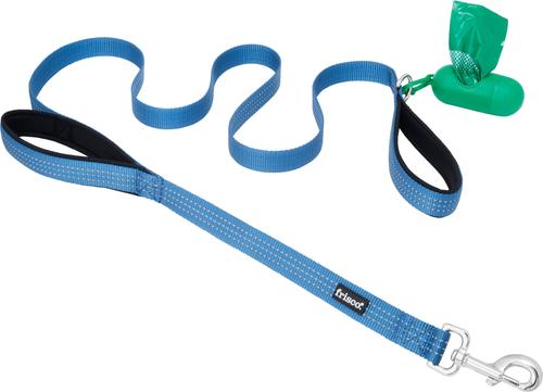 Show full view: Frisco Traffic Leash with Padded Handles & Poop Bag Dispenser, Blue, Length: 6ft, Width: 1-in + Refill Dog Poop Bags, Scented, 120 count slide 6 of 9