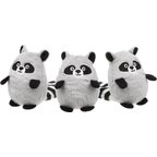 Frisco Trash Can & Raccoons Hide & Seek Puzzle Plush Squeaky Dog Toy Refills, Small/Medium, 3 count