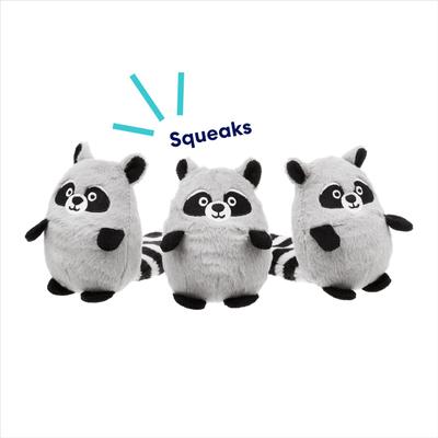 Show full view: Frisco Trash Can & Raccoons Hide & Seek Puzzle Plush Squeaky Dog Toy Refills, Small/Medium, 3 count slide 4 of 8