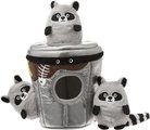 Frisco Trash Can & Raccoons Hide & Seek Puzzle Plush Squeaky Dog Toy, Small/Medium