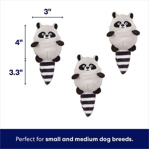 Frisco Trash Can & Raccoons Hide & Seek Puzzle Plush Squeaky Dog Toy, Small/Medium