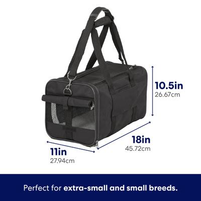 Show full view: Frisco Travel Bag Dog & Cat Carrier, Black, Medium slide 4 of 11