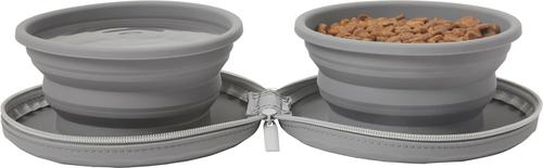 Show full view: Frisco Travel Collapsible Silicone Dog & Cat Bowl, Gray, Medium: 3 cup slide 5 of 10