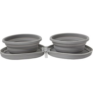 Frisco Travel Collapsible Silicone Dog & Cat Bowl, Gray, Small: 1.5 cup slide 1 of 7