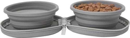 Show full view: Frisco Travel Collapsible Silicone Dog & Cat Bowl, Gray, Small: 1.5 cup slide 4 of 9
