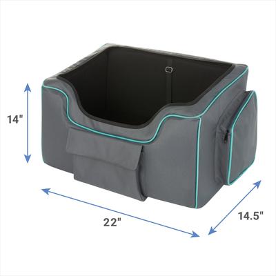 Show full view: Frisco Travel Dog Bucket Booster Seat, Gray/Teal, Large slide 2 of 7