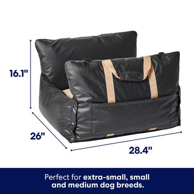Show full view: Frisco Travel Lounger & Bolster Dog Bed, Black slide 2 of 10
