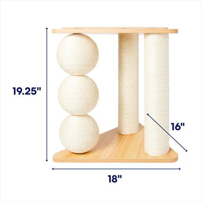 Show full view: Frisco Triple Sisal Ball 19.5" Cat Scratching Post slide 2 of 7