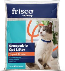 Frisco Multi-Cat Tropical Breeze Scented Clumping Clay Cat Litter, 40-lb bag