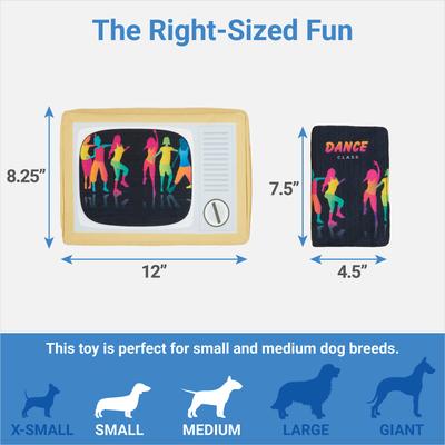 Show full view: Frisco TV & VHS Tape Plush Squeaky Dog Toy, 2 count slide 3 of 4