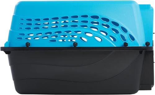 Show full view: Frisco Two Door Top Load Plastic Dog & Cat Kennel, Blue, 24-in slide 6 of 8
