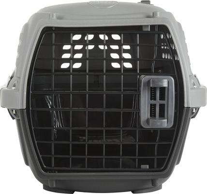 Show full view: Frisco Two Door Top Load Plastic Dog & Cat Kennel, Grey, 20-in slide 4 of 7
